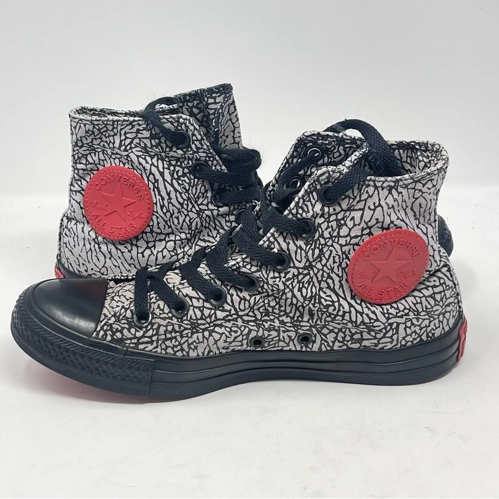 Converse X Shoe Palace All Star High Shoes Womens 8 Black Gray Red Elephant